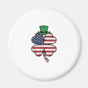 Vintage Shamrock Flag St. Patricks Day Magnet