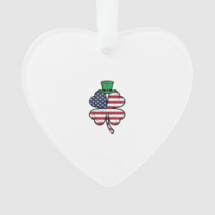 Vintage Shamrock Flag St. Patricks Day Ornament