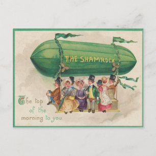 Vintage Shamrock Float St Patrick's Day Card