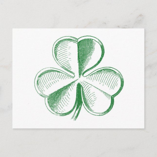 Vintage Shamrock Postcard (Front)