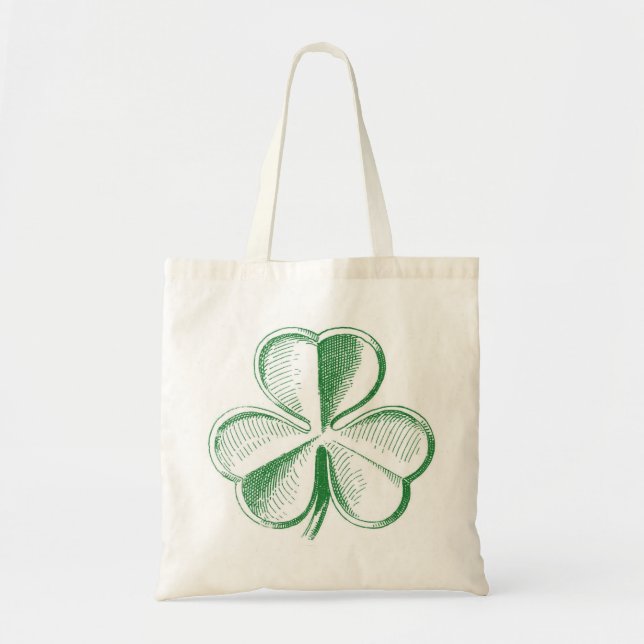 Vintage Shamrock Tote Bag (Front)