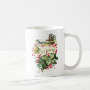Vintage Shamrocks St. Patrick's Day Greetings Coffee Mug