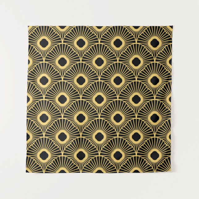 Vintage shapes pattern tapestry (Front)