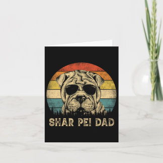 Vintage Shar Pei Dad Dog Lovers Father&# s Day Te Card