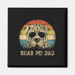 Vintage Shar Pei Dad Dog Lovers Father&# s Day Te Magnet