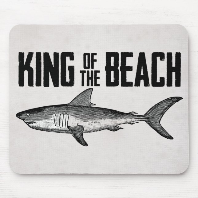Vintage Shark Beach King Mouse Pad (Front)