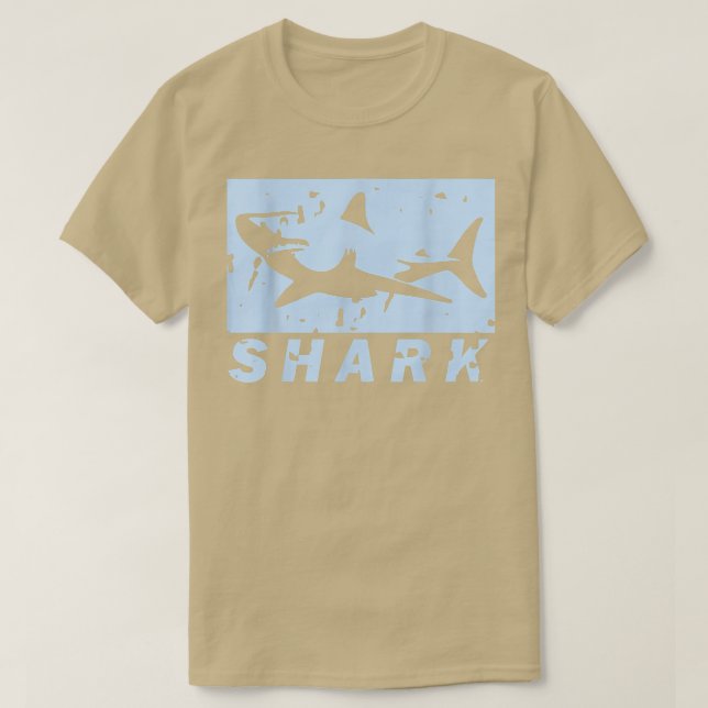 Vintage SHARK Cool Marine BiologistPresent Gift  T-Shirt (Design Front)