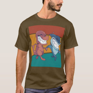 Vintage Shark Dinosaur  T-Shirt