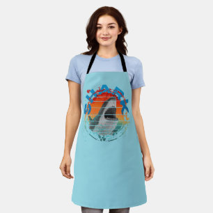 Vintage shark fisherman fishing gift  apron