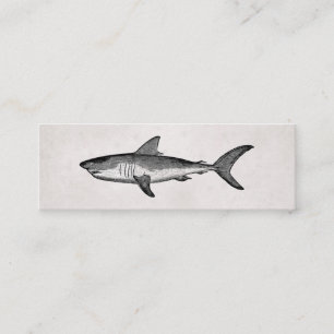 Vintage Shark Mini Business Card