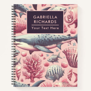 Vintage Shark Seamless Notebook