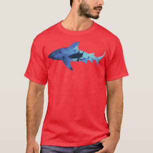 Vintage Shark SilhouetteHammerhead Shark Tiger Sha T-Shirt