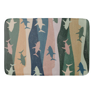 VINTAGE SHARK WAVE  BATH MAT