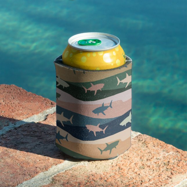 VINTAGE SHARK WAVE  CAN COOLER (In Situ Pool)