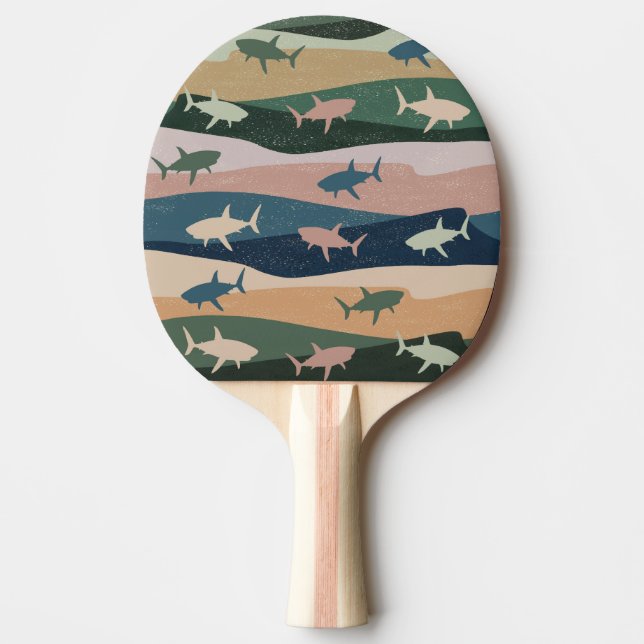 VINTAGE SHARK WAVE  PING PONG PADDLE (Front)