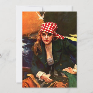 Vintage She Pirate Card