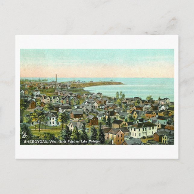 Vintage Sheboygan, Wisconsin  Postcard (Front)