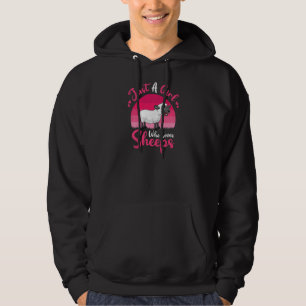 Vintage Sheep Animal Just A Girl Who Loves Sheeps Hoodie