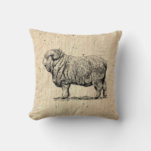 Vintage Sheep Cushion