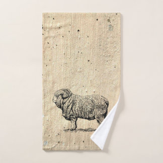 Vintage Sheep Hand Towel