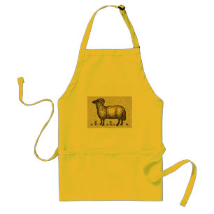 Vintage Sheep Illustration: Farm Classic Art Standard Apron