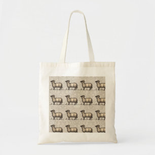 Vintage Sheep Illustration: Farm Classic Art Tote Bag