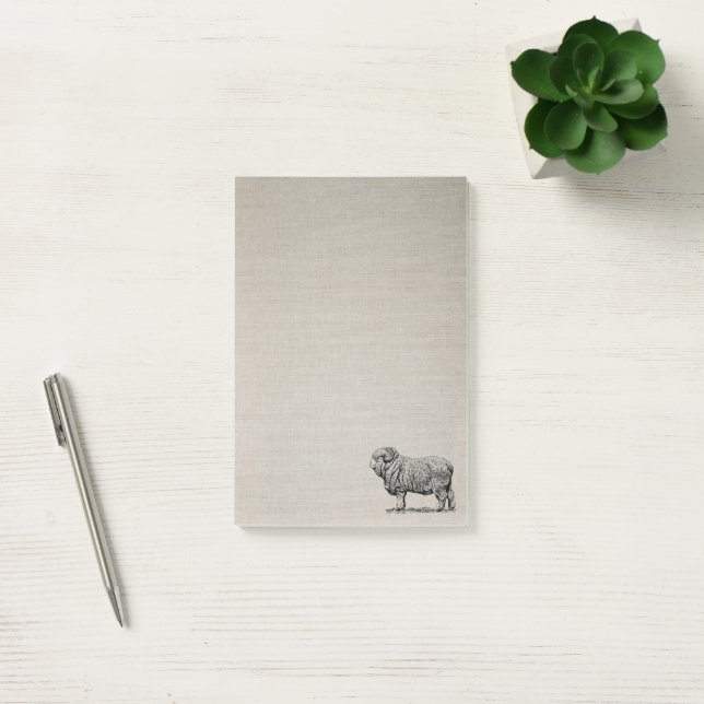 Vintage Sheep Post-it Notes (Office)