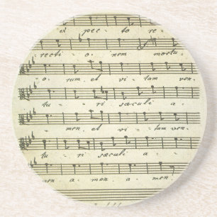 Vintage Sheet Music, Antique Musical Score 1810 Coaster