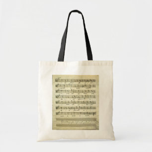 Vintage Sheet Music, Antique Musical Score 1810 Tote Bag