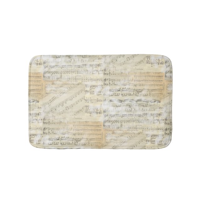 Vintage Sheet Music Bath Rug (Front)
