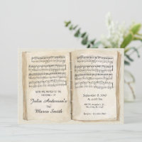 vintage sheet music book page wedding