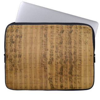 Vintage Sheet Music by Johann Sebastian Bach Laptop Sleeve