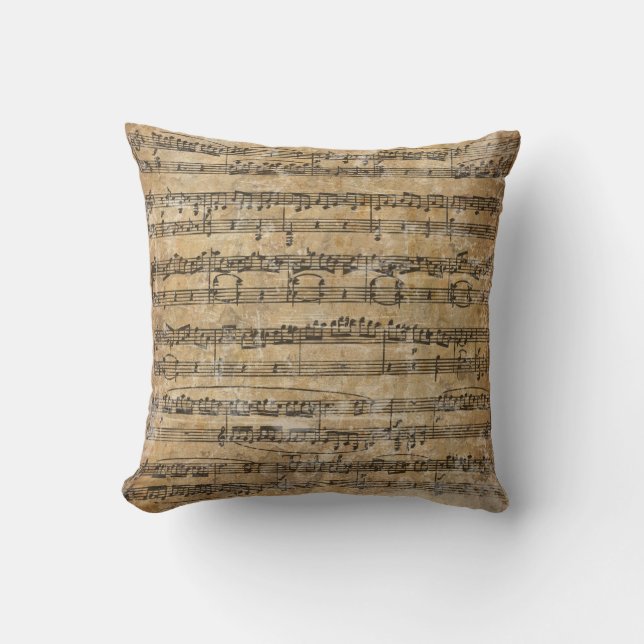 Vintage Sheet Music Cushion (Front)