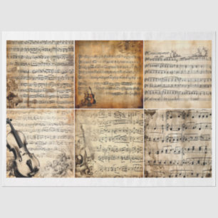 Vintage Sheet Music for Arts and Crafts