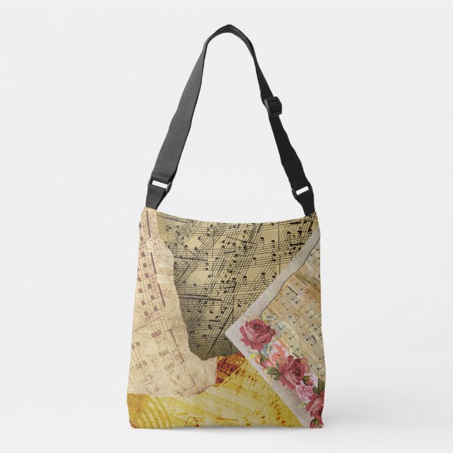 Vintage Sheet Music Musical Notes Tote Bag (Front)