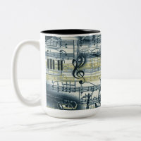Vintage Sheet Music Pattern Coffee Mug