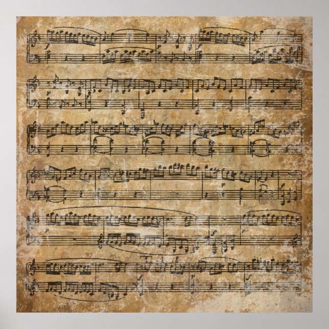 Vintage Sheet Music Poster (Front)