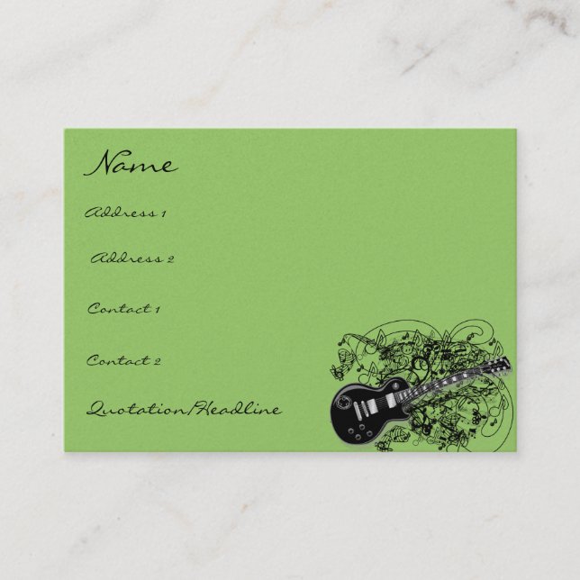 Vintage Sheet Music Rock N Roll Business Card (Front)