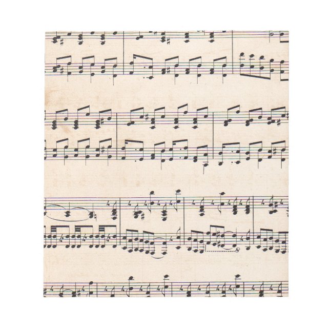 Vintage Sheet Music Score Notes (Front)