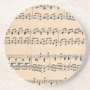 Vintage Sheet Music Score Notes Coaster