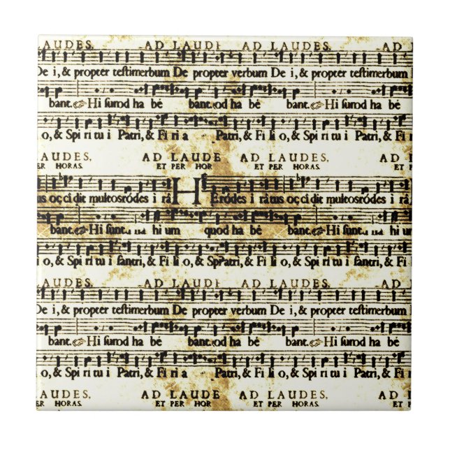 Vintage Sheet Music Tile (Front)