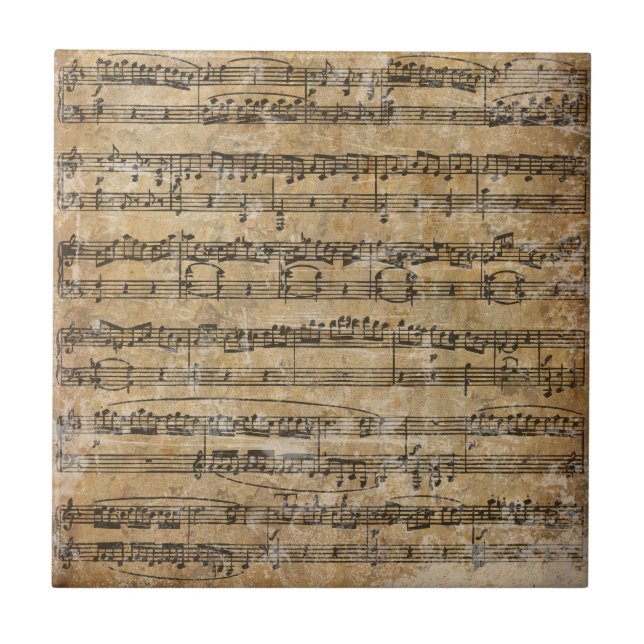 Vintage Sheet Music Tile (Front)