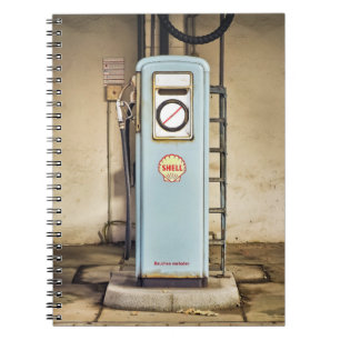 Vintage Shell Gas Petrol Pump Spiral Notebook