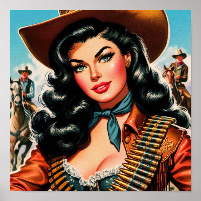 Vintage Sheriff Pin-up Poster (Front)
