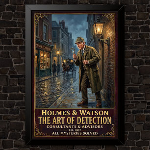 Vintage Sherlock Holmes Advertising Poster
