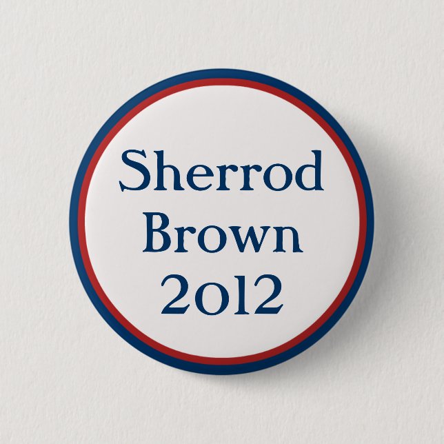 Vintage Sherrod Brown Button (Front)