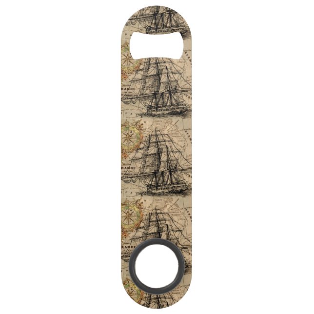 Vintage Ship And Map (Front)