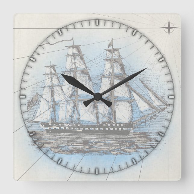 Vintage ship wall clock (Front)