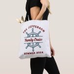 Vintage Ship Wheel Logo Family Cruise Vacation Tote Bag<br><div class="desc">Personalised merchandise for family vacation,  family reunion or family trip. Customise the text and wording to fit your occasion.</div>