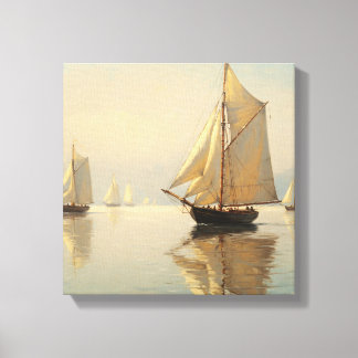 Vintage Ships in the harbour-Big canvas art